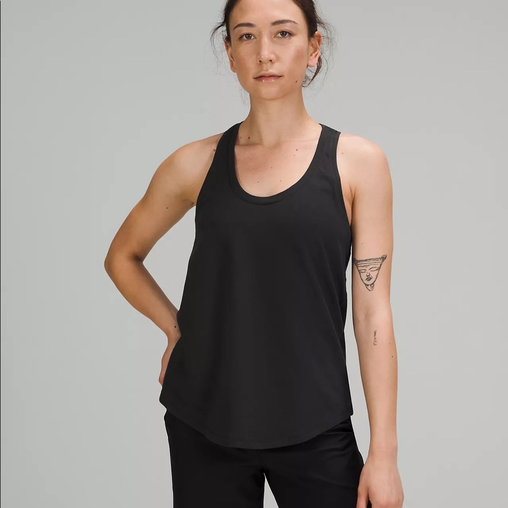 Lululemon Black Racer Tank Workout Top